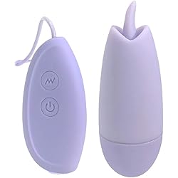 Ellie 10-Function Super Charged USB Rechargeable Tongue Action Wired Bullet Vibrator - Light Purple
