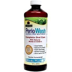 Nature's Answer Periowash Alcohol-Free Mouthwash, Wintermint, 16 Ounce Pack of 12