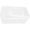 Hemoton Plastic Empty First Aid Box Medicine Storage Case with Handle and Compartments Family Emergency Kit White Size L
