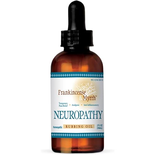 Frankincense & Myrrh Neuropathy Rubbing Oil, Foot Pain Relief with Essential Oils, 2 Fluid Ounces - 1 Pack