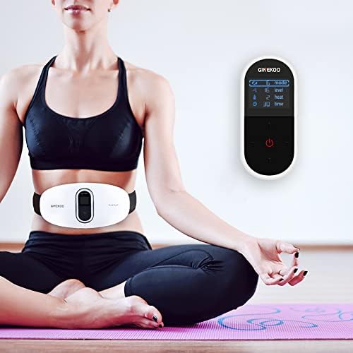Slimming Belt for Abdominal Muscle Fitness, HONGJING 2 in 1 Cordless Heated Massage Belt for Lumbar Pain Relief, 6 Massage Modes, 3 Heat Level Adjustable
