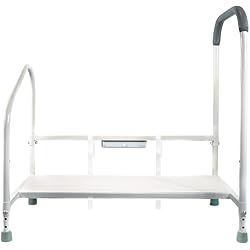 Step2Bed Bed Rails For Elderly with Adjustable Height Bed Step Stool & LED Light for Fall Prevention - Portable Medical Step Stool with Handicap Grab Bars making it easy to get in and out of bed