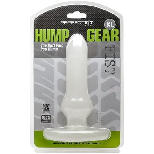 Perfect Fit Hump Gear XL Penetration Butt Plug, SilaSkin, TPRSilicone, Extra Girth, Extra Long, Clear