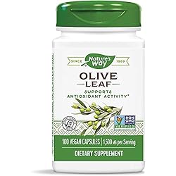 Nature's Way Premium Herbal Olive Leaf, 1,500 mg per serving, 100 Capsules Packaging May Vary