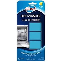 Glisten DT0312T Dishwasher Cleaner & Freshener, 3 Tablets, Clear, 3 Count