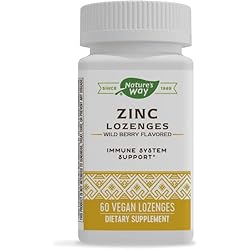 Nature's Way Zinc Lozenge with Echinacea & Vitamin C Wild Berry Flavor, 60 Lozenges