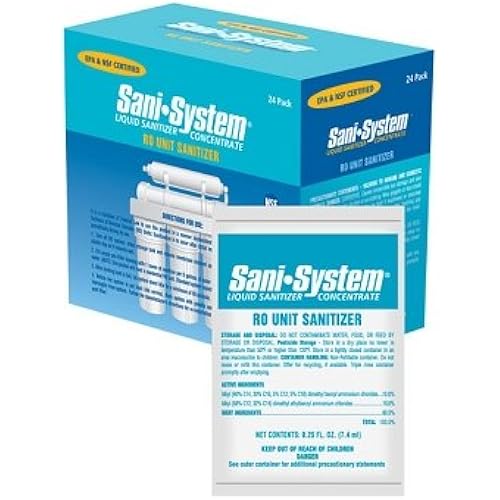 Pro Products SS96RO Sani System 0.25 fl oz packets; Reverse Osmosis Unit Sanitizer 96case
