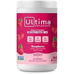 Ultima Replenisher Electrolyte Hydration Drink Mix Raspberry Flavor 90 Serving Canister