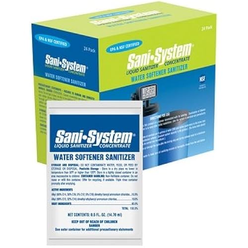 Pro Products SS96WS Sani System 0.5 fl oz packets; Water Softener Sanitizer 96case
