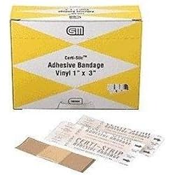 CRL Certi-Stic Adhesive 1" x 3" Vinyl Bandage- 100 Pack