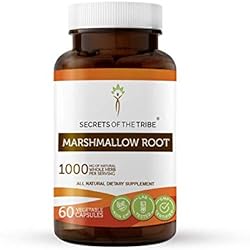 Marshmallow Root 60 Capsules, 1000 mg, Marshmallow Althaea Officinalis Dried Root 60 Capsules