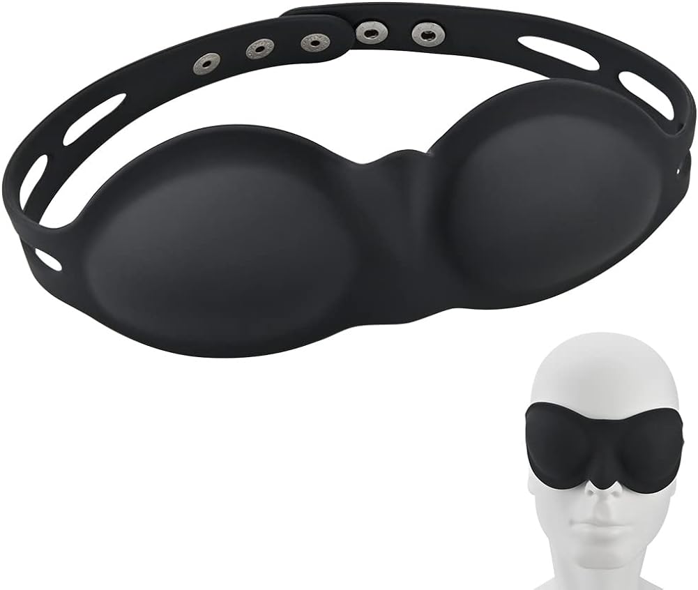 SM Erotic Silicone Eye Mask Blackout Adult Erotic Products Super Soft Silicone Role Play Suitable for Male Female Couples BDSM Adult Black Eye Mask Suitable for Male Female Couples
