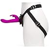 Happy Rabbit Silicone Rechargeable Vibrating Strap On Harness Set - Purple