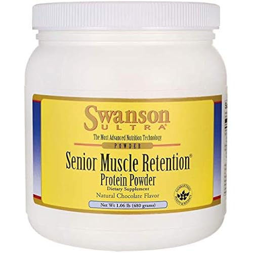 Swanson Senior Muscle Retention Protein Powder - Chocolate 1.06 lb 480 g Pwdr 2 Pack