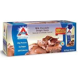 Atkins Advantage Milk Chocolate Delight Shake 11 fl. oz, 12 ct. Pack of 2