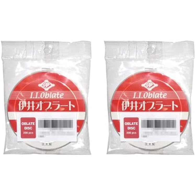 I.I. Oblate Disc - Wafer Paper Japanese edible film wEnglish Instructions 200 Count Pack of 2