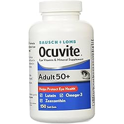 Bausch & Lomb Ocuvite Adult 50 Eye Vitamin & Mineral Supplement - 2 Bottles, 150 Softgels Each