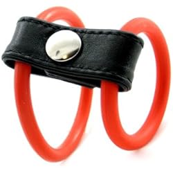 M2m Cock Ring, Double Ringer, Nitrile, Red