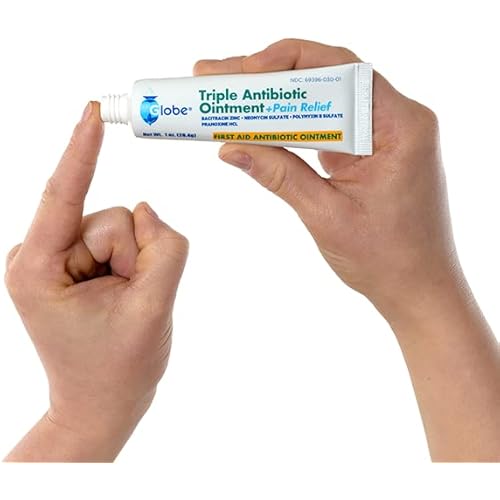 Globe Triple Antibiotic Pain Relief Dual Action Ointment, 1 Oz | 24 Hour Pain and Infection Protection 12- Value Pack 12 Pack