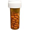 Empty Pill Bottle Vials 8 Dram with Push Down Caps [Pack of 10] with Child Resistant Caps - Plastic Medicine Bottles 10