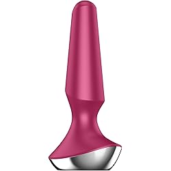 Satisfyer Plug-ilicious 2 Anal Vibrator with App Control - Vibrating Anal Plug, Butt Plug, Voluminous Shape, Rounded Tip, Wide Base - Compatible with Satisfyer App, Waterproof, Rechargeable Berry