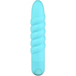 Maia Toys LOLA USB Rechargeable Silicone 10-Function Vibrating Twisty Bullet Blue