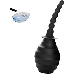 Douche Enema Bulb kit, Shower Head Bulbs Kit Clean Syringe Bulbs for Men and Women Black