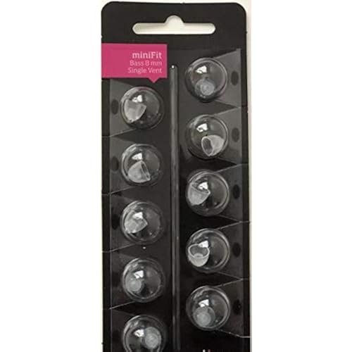 Oticon MiniFit Single Vent Bass Domes: 10-pack Medium 8mm by Oticon
