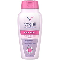 Vagisil Odor Block Daily Intimate Feminine Wash for Women, Gynecologist Tested, 12 Ounce Packaging May Vary