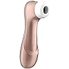 Satisfyer Pro 2 Air-Pulse Clitoris Stimulator - Non-Contact Clitoral Sucking Pressure-Wave Technology, Waterproof, Rechargeable Rose Gold