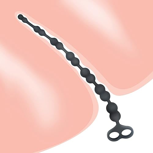 FST Anal Beads with 7 Double Balls, Anal Plug with Safe Pull Ring Sex Toys for Women Men