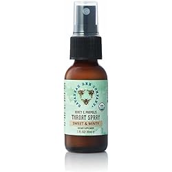 Savannah Bee Company Sweet & Minty Propolis Spray 1 Fl Oz! Natural Throat Soother! Blend 5-Ingredient Bee Honey Throat Spray! Gluten Free, Nut Free and Soy Free! Strong & Minty