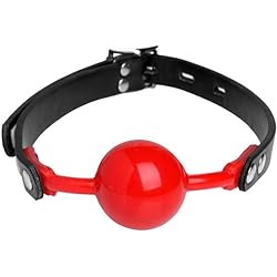 Master Series The Hush Gag Silicone Comfort Ball Gag, Red ad685