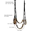 BDSM Leopard Print Over-The-Door Sex Swing,Door Swing with Padded seat,Leg Supports,Adjustable Straps, Holds up to 330 pounds,Bondage Restraint Toy for Adult Couples, Easy to Install