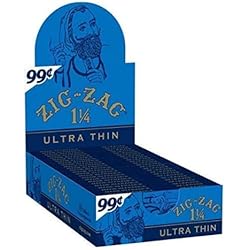 Zig-Zag Rolling Papers 1 14 Size Ultra Thin Pre Priced $.99 24 Booklets Retailers Box