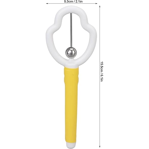 Tongue Tip Exerciser, Lifting Oral Muscle Training Tool Talk Tools Professional Tongue Tip Lateralization Elevation, PP Stainless Steel Oral Muscle Strength ExerciserYellow70ml
