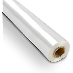 Cellophane Wrap 40"x100' Mylar Sheet Cellophane Roll Great Wrapping Paper for Craft Basket Clear