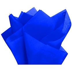 Royal Blue Gift Wrap Pom Pom Tissue Paper- 100sheets 15x20inches