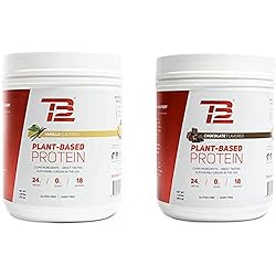TB12 Protein Bundle | Pea Protein, Chocolate & Vanilla Plant Based Protein - Vegan, 1g Net Carb, Non-GMO, Dairy-Free, Sugar-Free 18 Servings 1.33lbs
