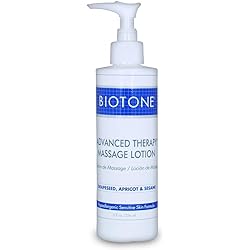 BIOTONE Advanced Therapy Massage Lotion 8 oz w Pump - Pack of 2