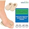 ViveSole Budin Splint Toe Straightener Pair - Hammer Toe Corrector for Women, Men - Crooked Toe, Joint Realign Cushion Brace for Claw, Curled - Metatarsal Support Loop Guard Alignment Corrector Wrap