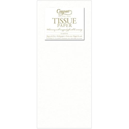 Caspari Solid Tissue Paper in White, 40 Sheets Included