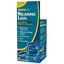 MagniLife Relaxing Legs, Natural Sleep Aid and Pain Reliever, Calms Jerks, Restlessness, and Discomfort - 125 Quick Dissolve Tablets