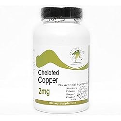 Chelated Copper 2mg ~ 100 Capsules - No Additives ~ Naturetition Supplements