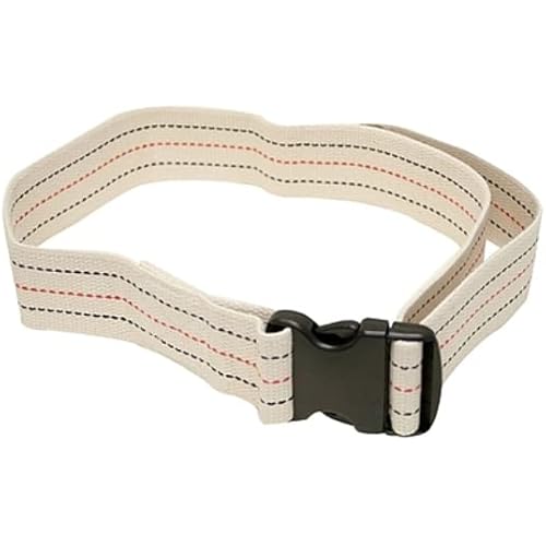 LIBERTY Assistive Therapy Belt 60 Inch - Gait Belts for Seniors, Elderly, Pediatric, Bariatric, Occupational and Physical Handicap Accessories Daily Living Universal Aids Transfer Disabled, White