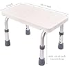 Medokare Adjustable Foot Stool - Stepping Stool for Adults and Children, Bedside High Bed Step for Seniors, Foot Stool Under Desk, Heavy Duty Portable Medical Footstool for Bath Or Kitchen Foot Step