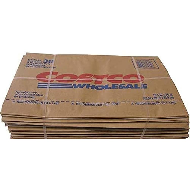 30 Gal. Lawn and Leaf 2-Ply Heavy-Duty, Self Standing Yard Waste Compost Paper Bags Disposal - 10 Bags