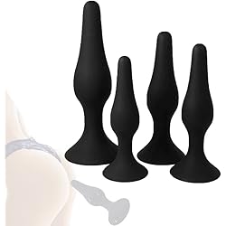Black Silicone Watertight Silicone Suction Cup Realistic Classic Dick Plug Double Headed Kits is Good for Couple 4 Pieces