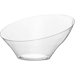 Plastic Bowl - Large | Clear | Angled Bowls | 1 Pc