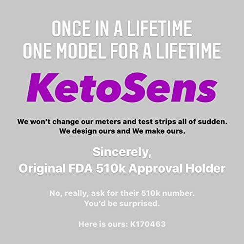 KetoSens Blood Ketone Test Strips and Lancets - Ideal for The Keto Diet and Ketosis Monitoring - Includes 50 Test Strips & 50 Lancets